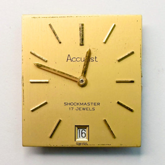 Accurist Peseux 7046 Watch Movement, 23.7mm, Date, 17J – Working (No Stem) - image 1