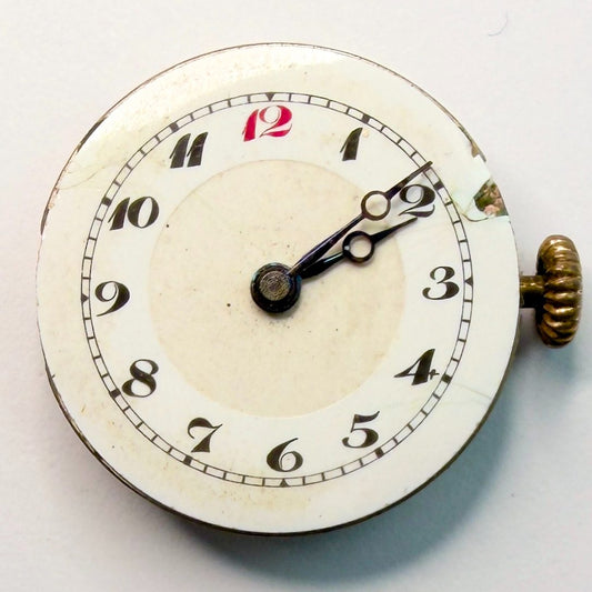 Swiss Made 15 Jewel Watch Movement with Hands & Dial, 23.5mm – Working - image 1