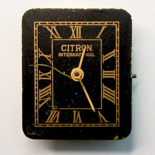 Citron International Rectangular Watch Movement – 20.75 x 17.78mm – Working, Ste - image 1