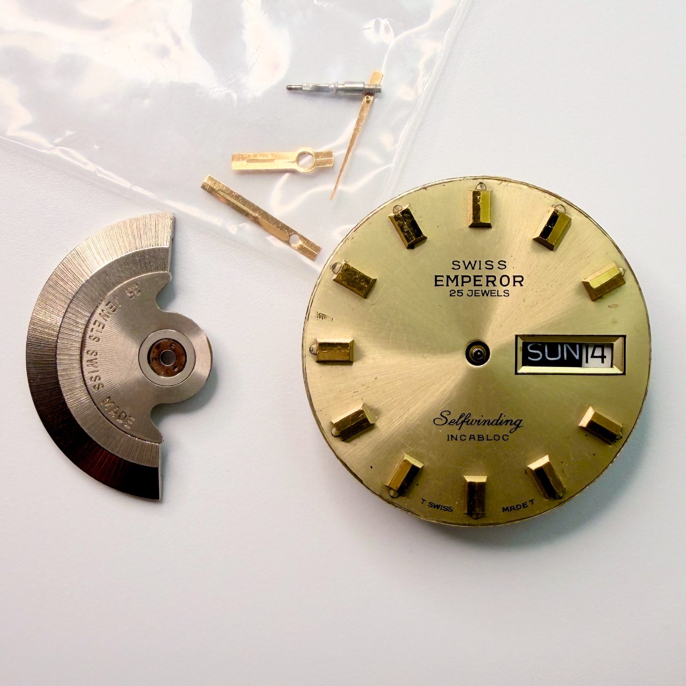 ETA 2789 Automatic Watch Movement – Swiss Emperor, 25.9mm, For Spares or Repair - image 1