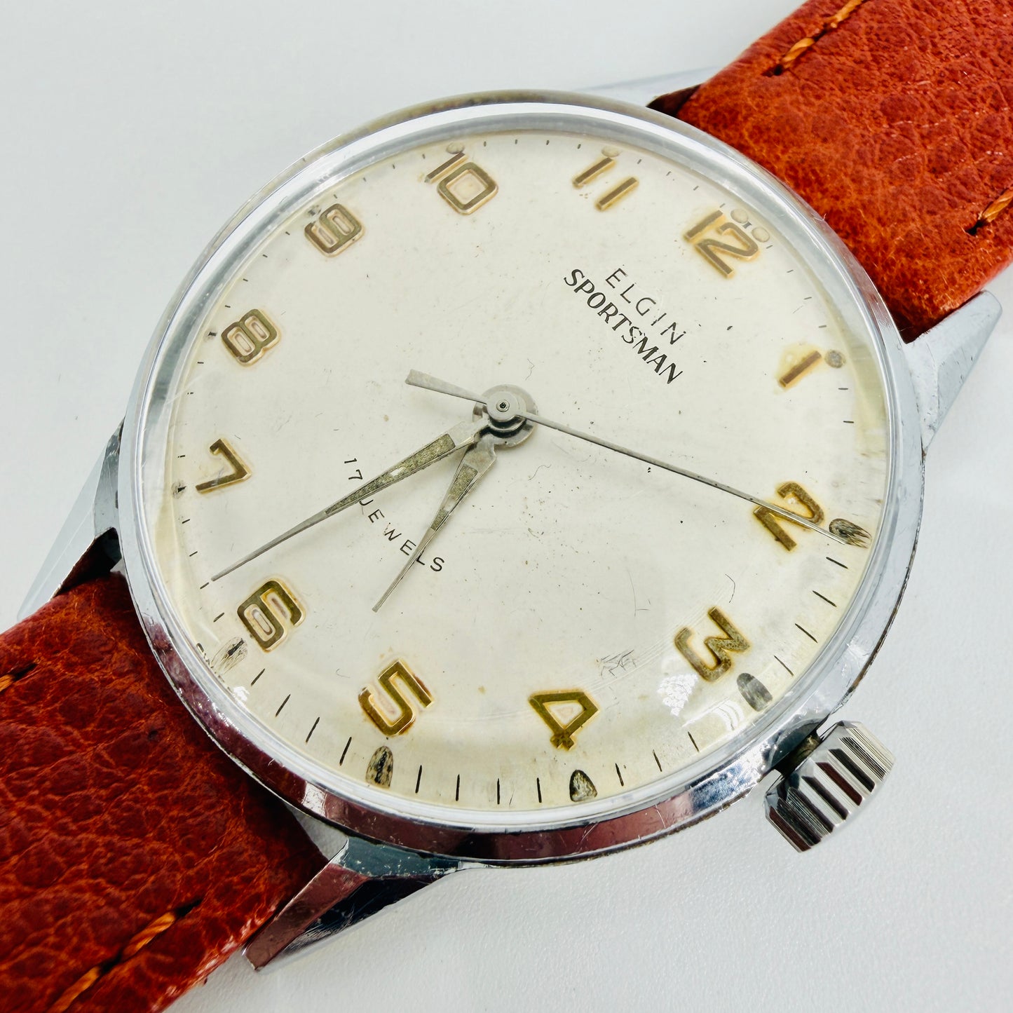 Vintage Elgin Sportsman Wristwatch - 17 Jewels Swiss Made 1960s - Working