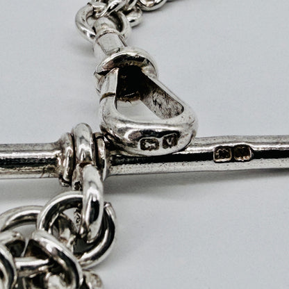 Antique Sterling Silver Albert Pocket Watch Chain & Fob – Birmingham 1919/20