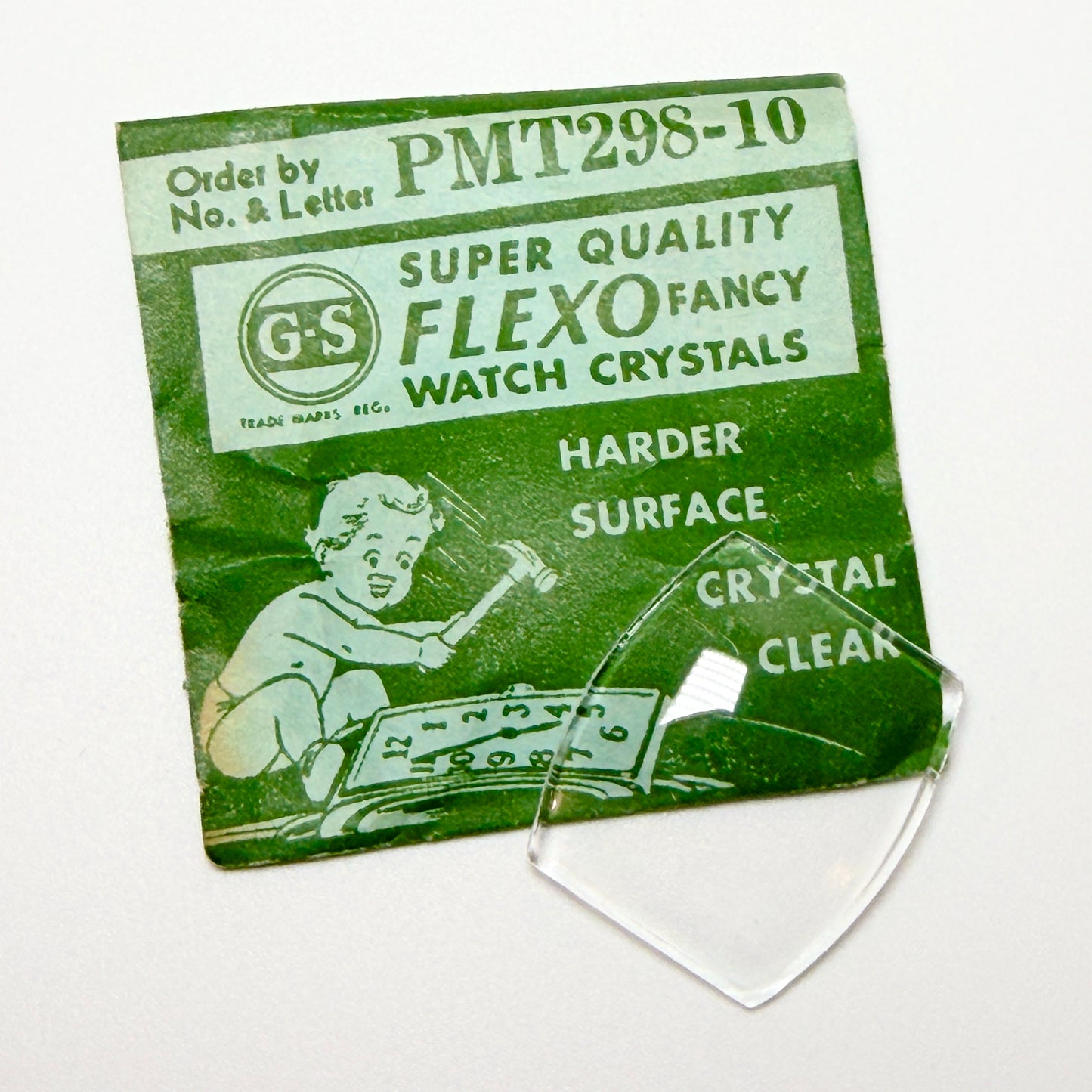 Tonneau / Barrel (PMT Series) - Bottom Edge Curved (Both Sides) - G-S Flexo Acrylic Watch Crystals - Vintage New Old Stock