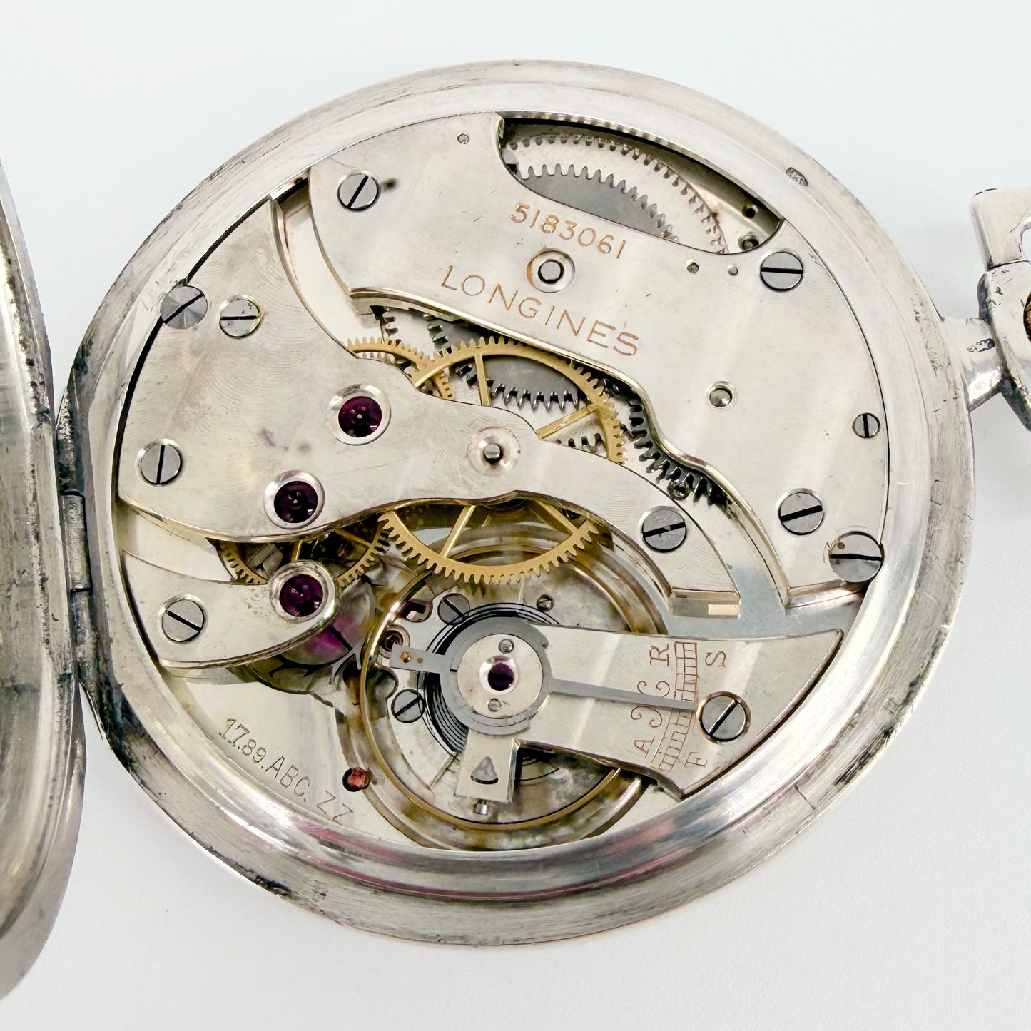 Longines Silver Pocket Watch Cal. 17.89ABC (ZZ Variant) c.1933 Working