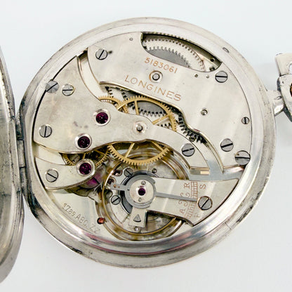 Longines Silver Pocket Watch Cal. 17.89ABC (ZZ Variant) c.1933 Working