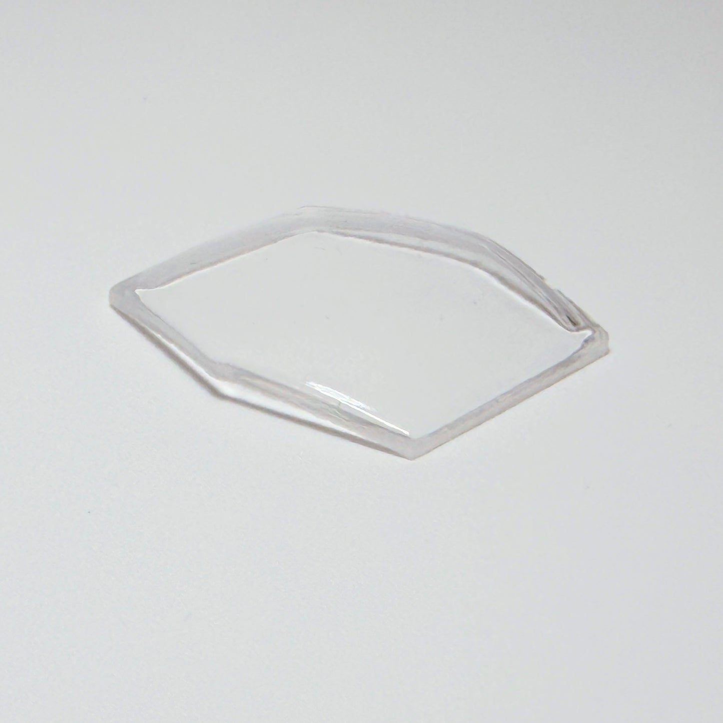 Hexagon - Bottom Edge Curved (Long Sides) - G-S Flexo Acrylic Watch Crystals - Vintage New Old Stock