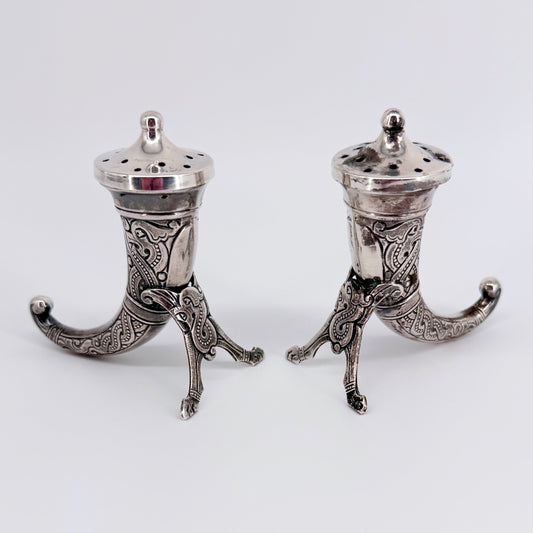 Pair of Antique Norwegian Silver Pepper Pots – Magnus Aase