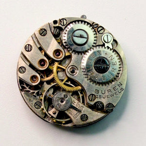 Buren Swiss 15-Jewel Watch Movement 19.8mm – Working, Stem Snapped