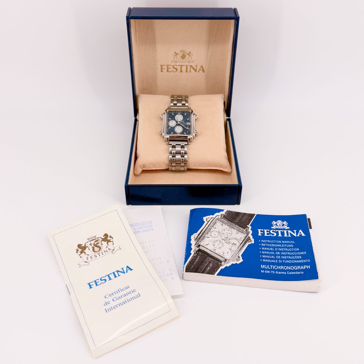 Festina 6561 Chronograph Wristwatch, Miyota 6W70, Box & Papers, 1998, Unworn - image 1