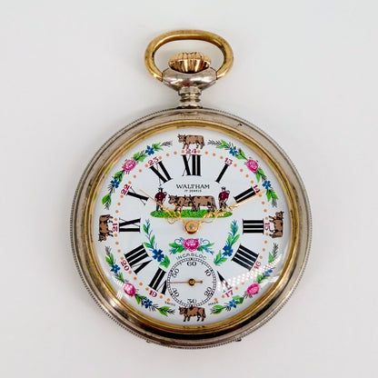 Waltham 17 Jewel Pocket Watch – Swiss Unitas Movement – Working
