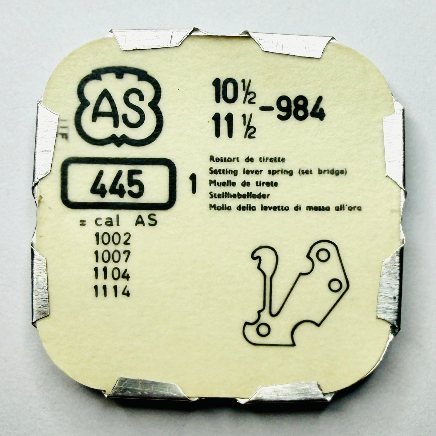 AS 1002 – Setting Lever Spring (445)