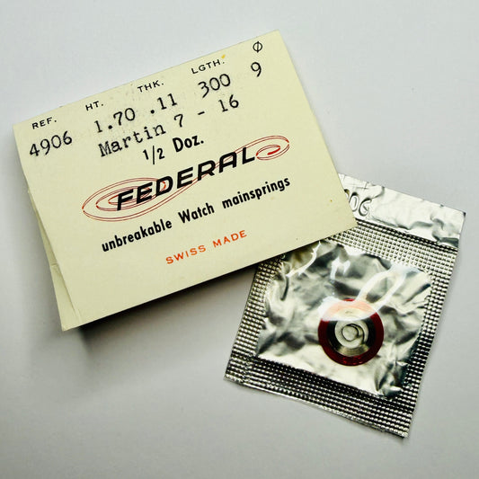 Watch Mainspring – 1.70 x 0.11 x 300 - Federal Ref 4906