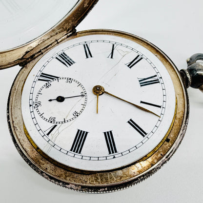Antique Silver Pocket Watch – London Import 1918 – William Henry Sparrow – Spares/Repair