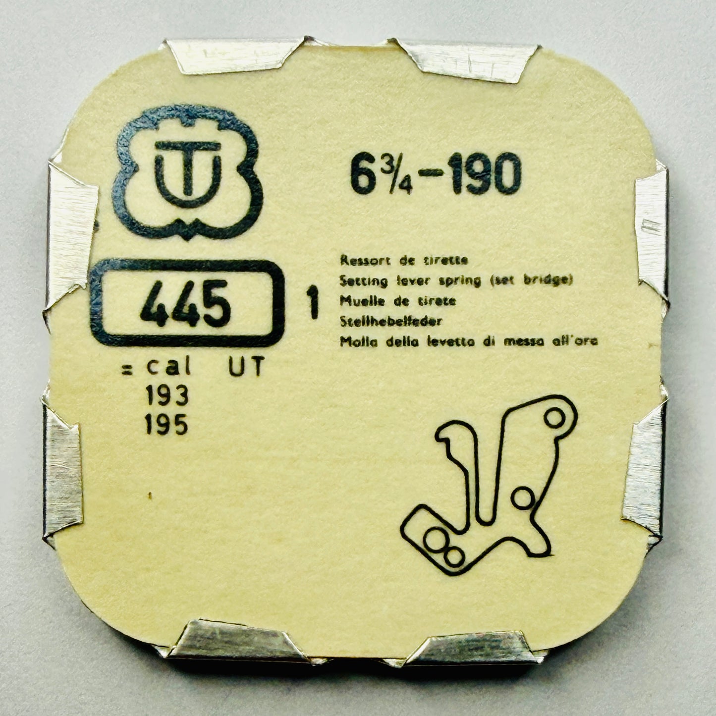 Unitas 190 – Setting Lever Spring (445)