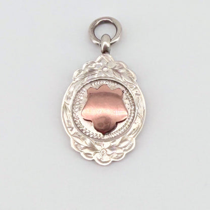 Antique Sterling Silver & Gilt Fob Medal – Birmingham 1924 – Thomas Fattorini