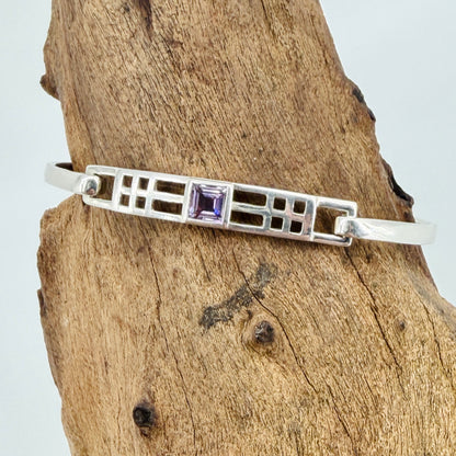 Vintage Kit Heath Sterling Silver & Amethyst Bangle – Edinburgh 1998