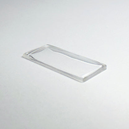 Rectangle Domed - Bottom Edges Flat - G-S Flexo Acrylic Watch Crystals - Vintage New Old Stock