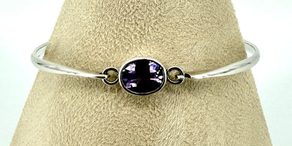 Kit Heath 925 Sterling Silver Amethyst Bangle – Edinburgh Hallmark