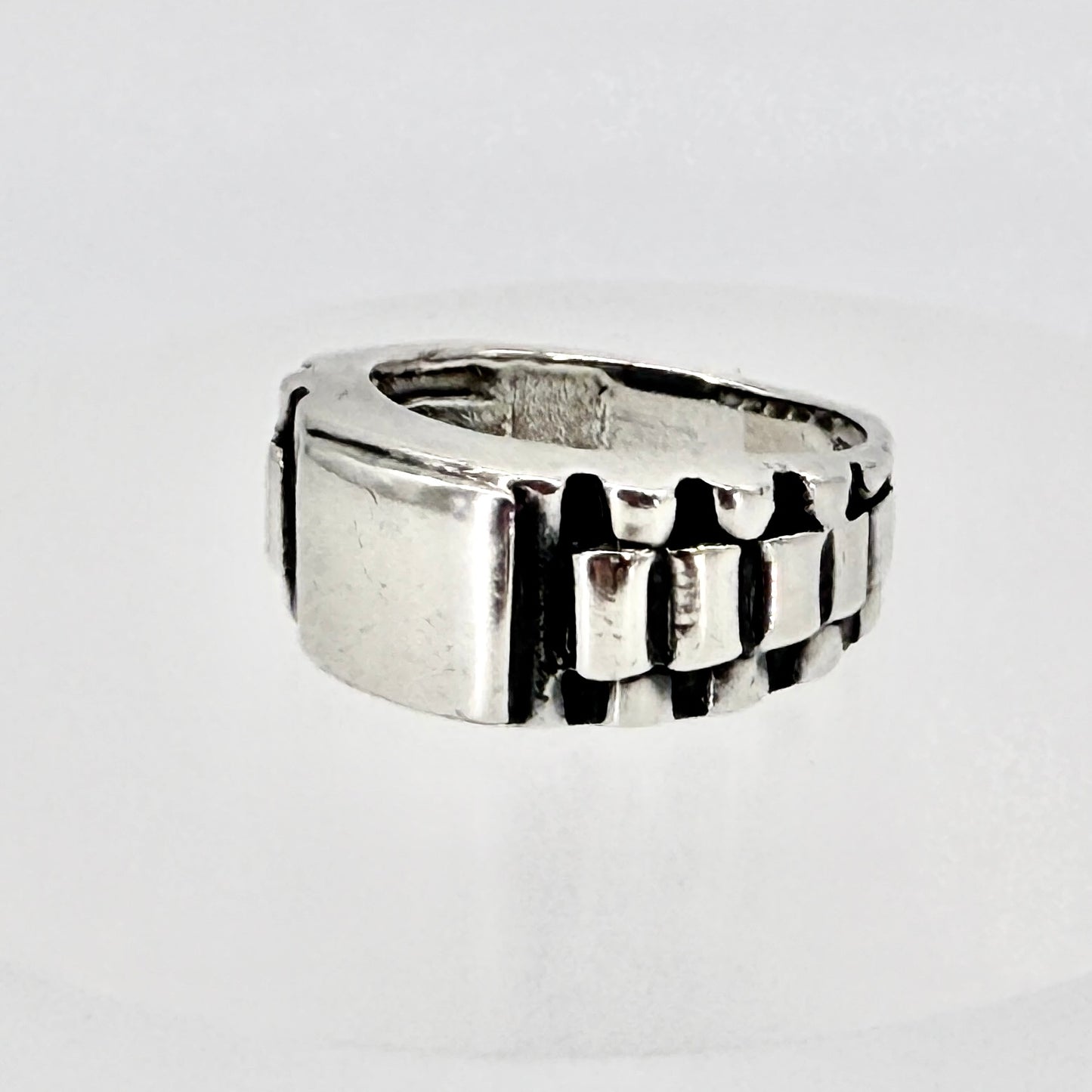 Vintage Sterling Silver Signet Ring 925 UK Size M½