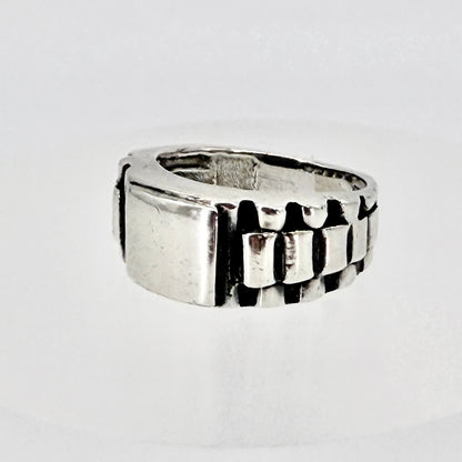 Vintage Sterling Silver Signet Ring 925 UK Size M½