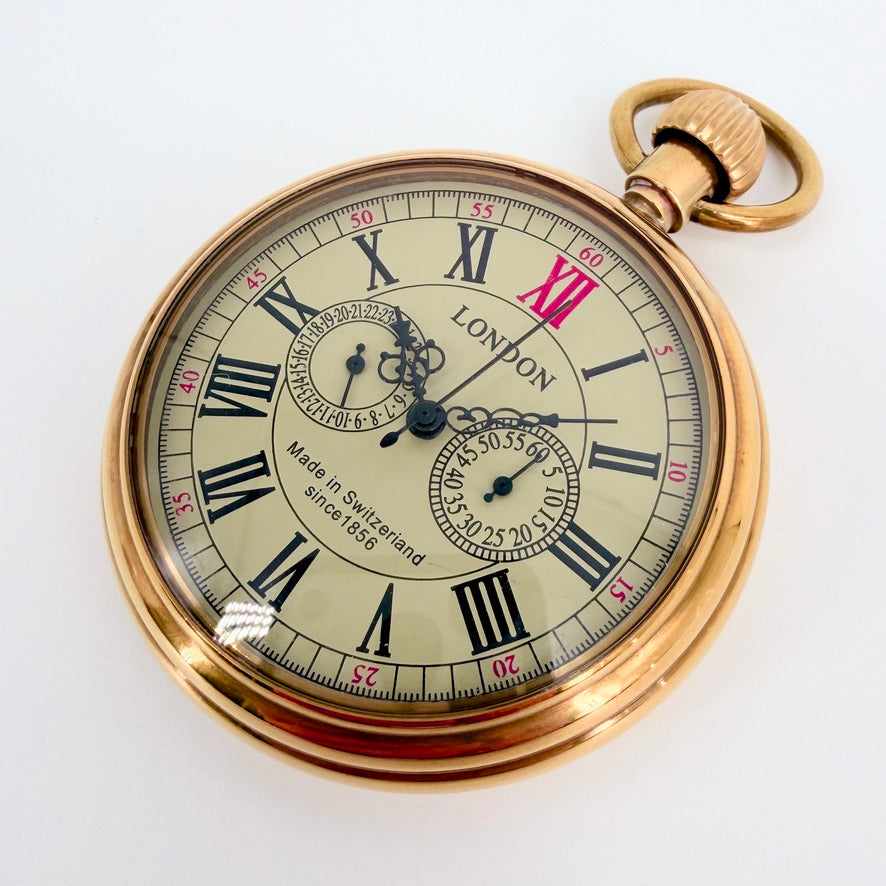 Modern Mechanical Pocket Watch with Chain – Working