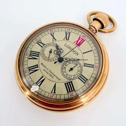 Modern Mechanical Pocket Watch with Chain – Working
