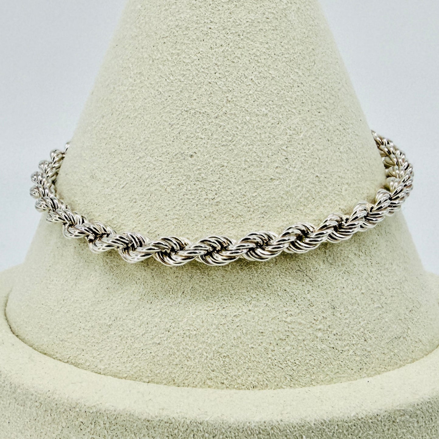 Brand New 925 Sterling Silver Rope Chain Bracelet