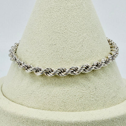 Brand New 925 Sterling Silver Rope Chain Bracelet