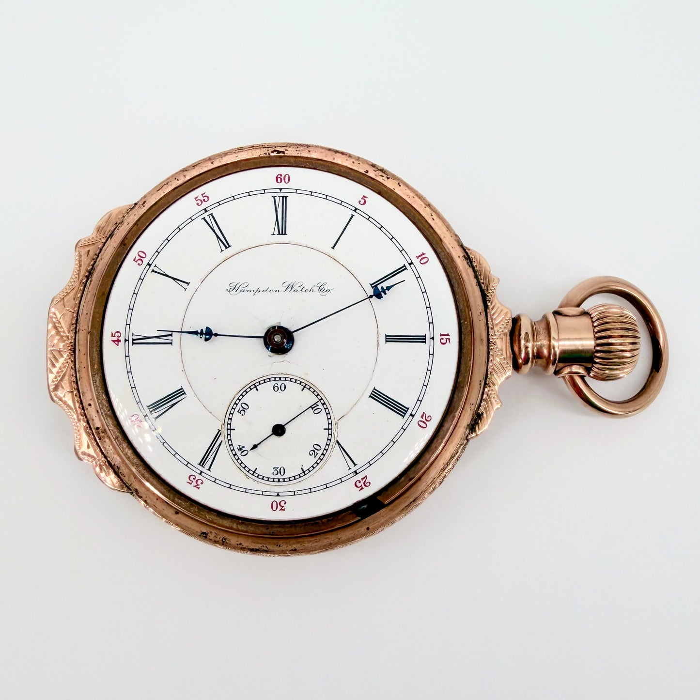 Antique Hampden Model 2 - Special Adjusted Railroad Pocket Watch - c.1892 - Working