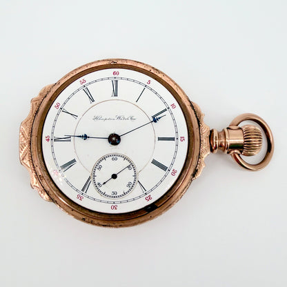 Antique Hampden Model 2 - Special Adjusted Railroad Pocket Watch - c.1892 - Working