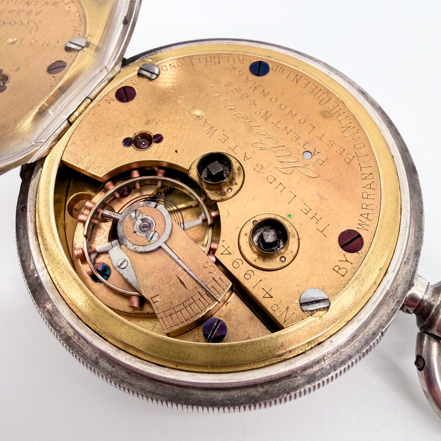 Antique Silver J.W. Benson “The Ludgate” Pocket Watch - London 1887 - Working