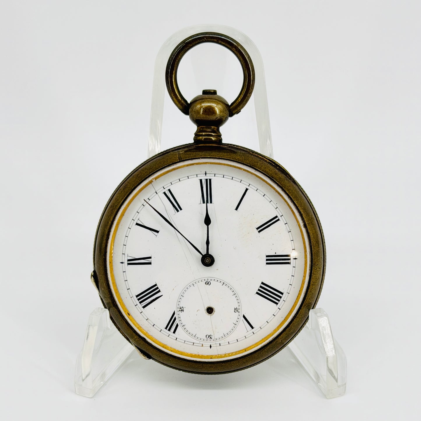 Antique Swiss Pocket Watch - 48mm - Spares or Repair