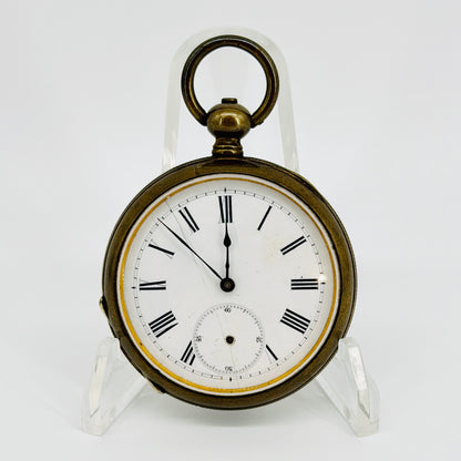 Antique Swiss Pocket Watch - 48mm - Spares or Repair