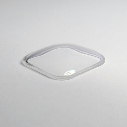 Rectangle Domed - Bottom Edges Flat - G-S Flexo Acrylic Watch Crystals - Vintage New Old Stock