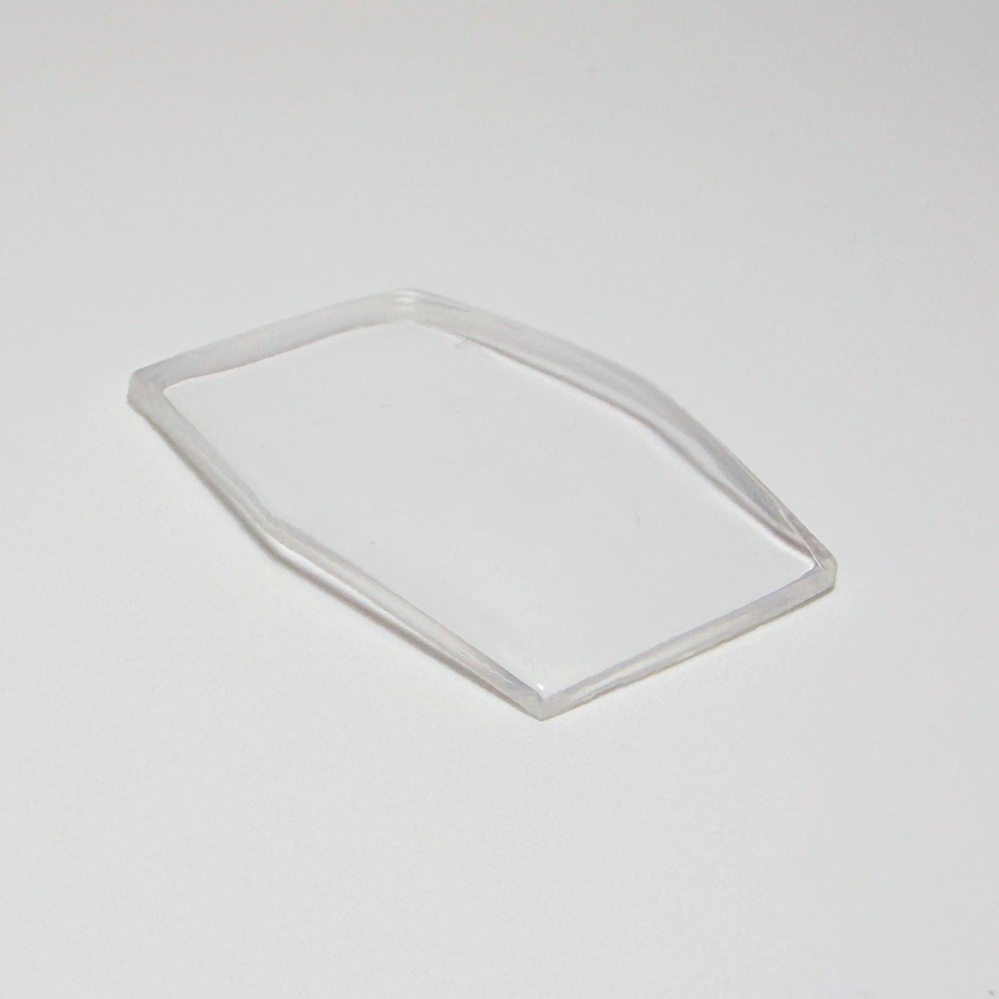 Hexagon - Bottom Edge Curved (Long Sides) - G-S Flexo Acrylic Watch Crystals - Vintage New Old Stock