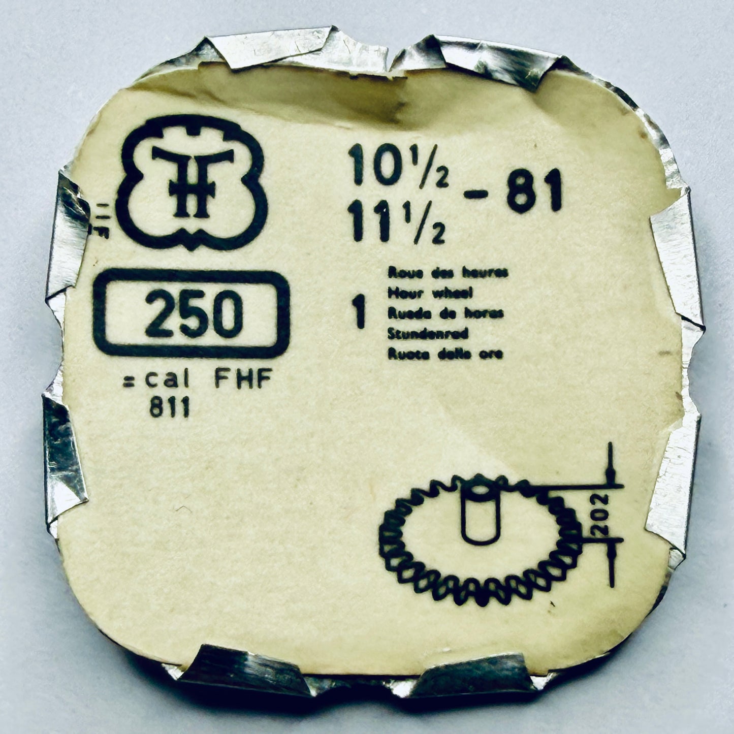 FHF 81 – Hour Wheel, Height 2.02mm - 250