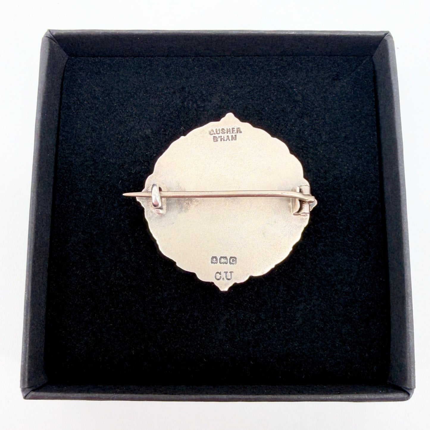 Antique Sterling Silver & Gilt Brooch – Birmingham 1927 – Charles Usher