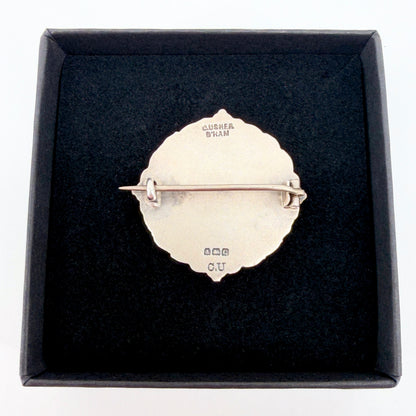 Antique Sterling Silver & Gilt Brooch – Birmingham 1927 – Charles Usher