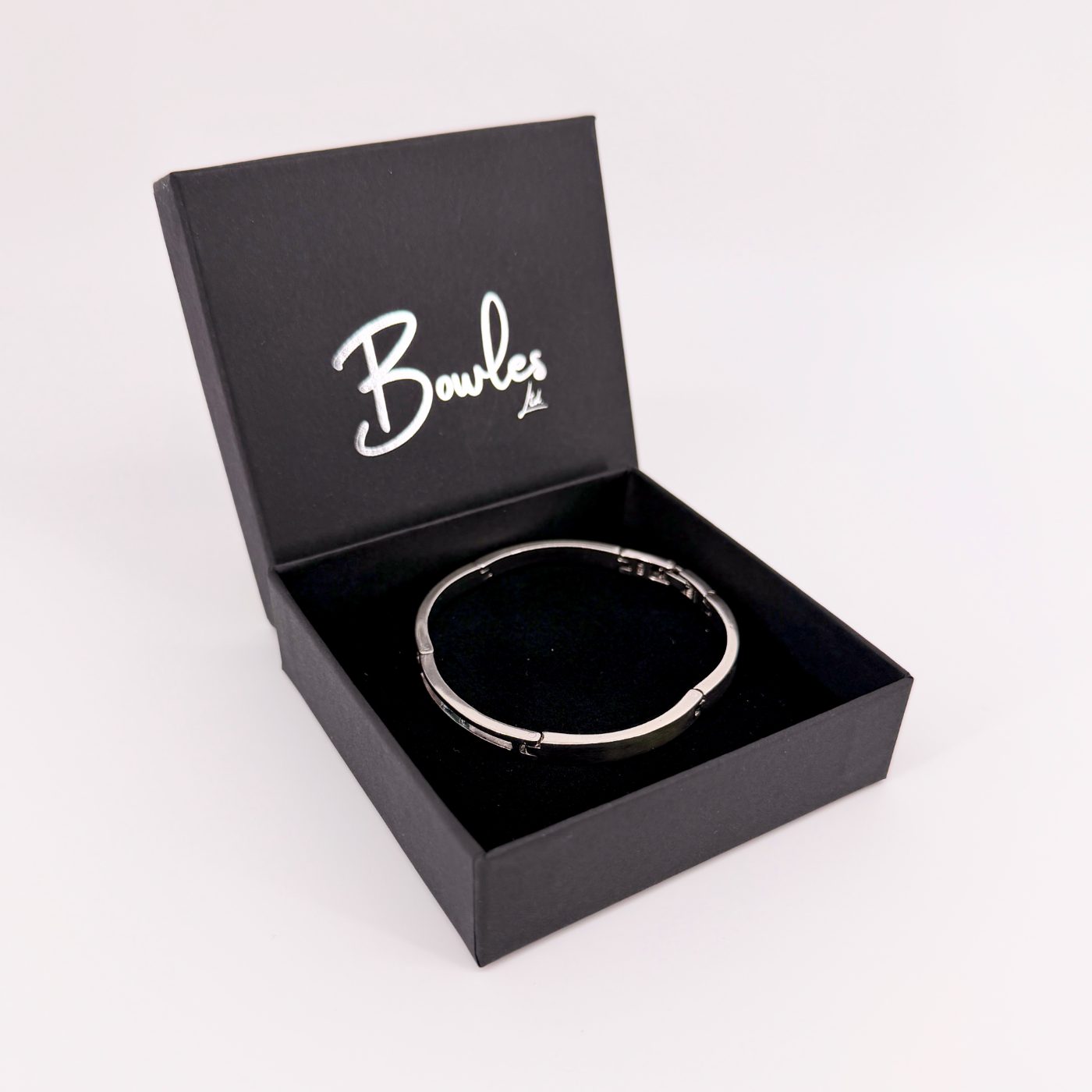 Accurist Sterling Silver Link Panel Bracelet with Blue Stone Birmingham Hallmark - image 3