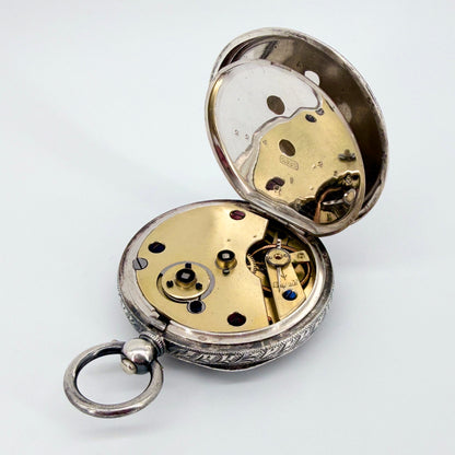 Antique Swiss 935 Silver Pocket Watch - H. Samuel - Working