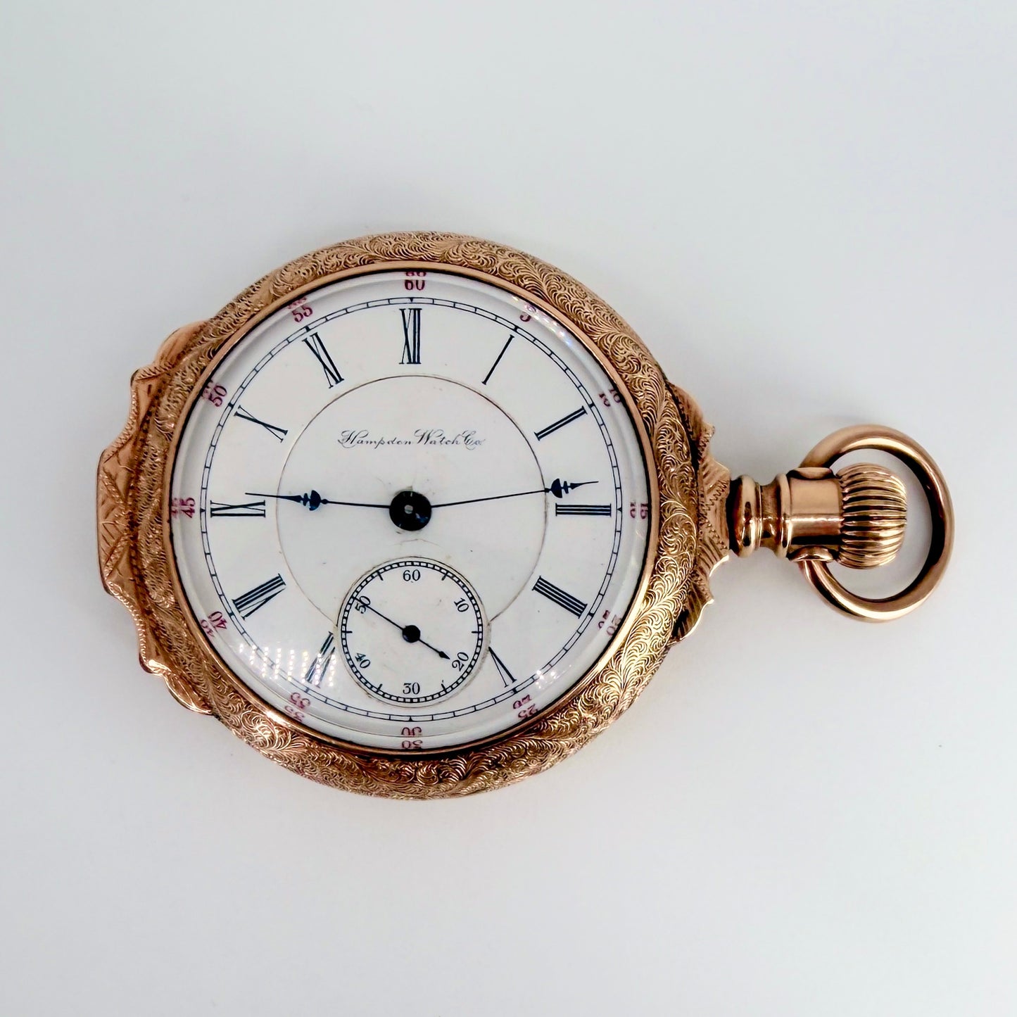 Antique Hampden Model 2 - Special Adjusted Railroad Pocket Watch - c.1892 - Working