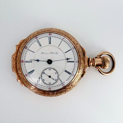 Antique Hampden Model 2 - Special Adjusted Railroad Pocket Watch - c.1892 - Working