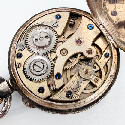 Antique Swiss 935 Silver Pocket Watch - Working Requires Repair