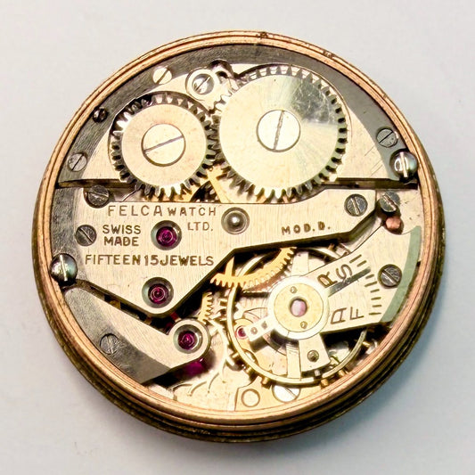 Felca 15J Swiss Manual Wind Watch Movement 23.5mm – Working, For Repair/Parts - image 1