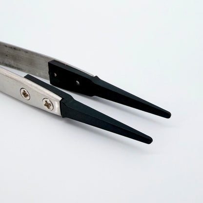 Set of 6 Precision Tweezers – Stainless Steel & Anti-Static Tips - Watchmaking, Electronics, Jewellery