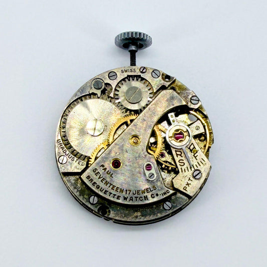 AS 1194 "Paul Breguette" Watch Movement – 17 Jewel – Spares or Repair