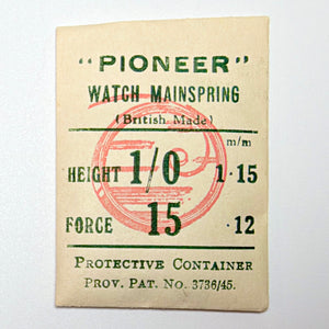 Pioneer Mainspring - H 1.15 mm × T 0.12 mm