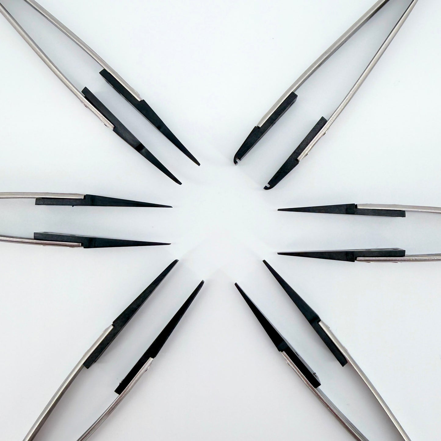 Set of 6 Precision Tweezers – Stainless Steel & Anti-Static Tips - Watchmaking, Electronics, Jewellery