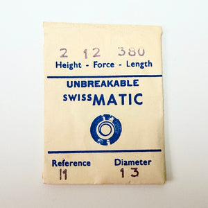 Swissmatic Mainspring - H 1.35 × T 0.15 × L 380 × D 13 mm