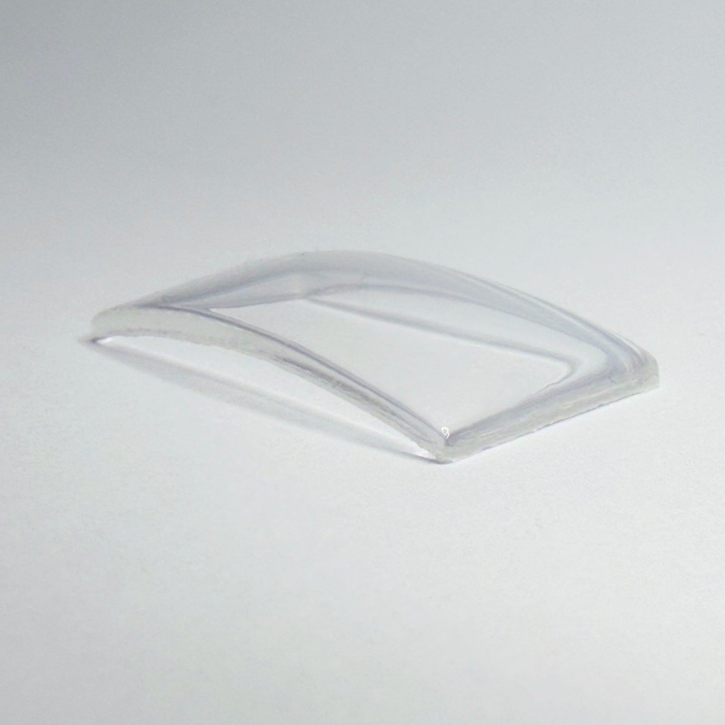 Rectangle - Bottom Edge Curved (Long Sides) - G-S Flexo Acrylic Watch Crystals - Vintage New Old Stock